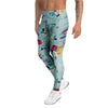 Floral Flower Print Men's Leggings-grizzshop