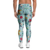 Floral Flower Print Men's Leggings-grizzshop