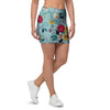 Floral Flower Print Mini Skirt-grizzshop