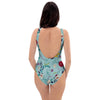 Floral Flower Print One Piece Swimsuite-grizzshop