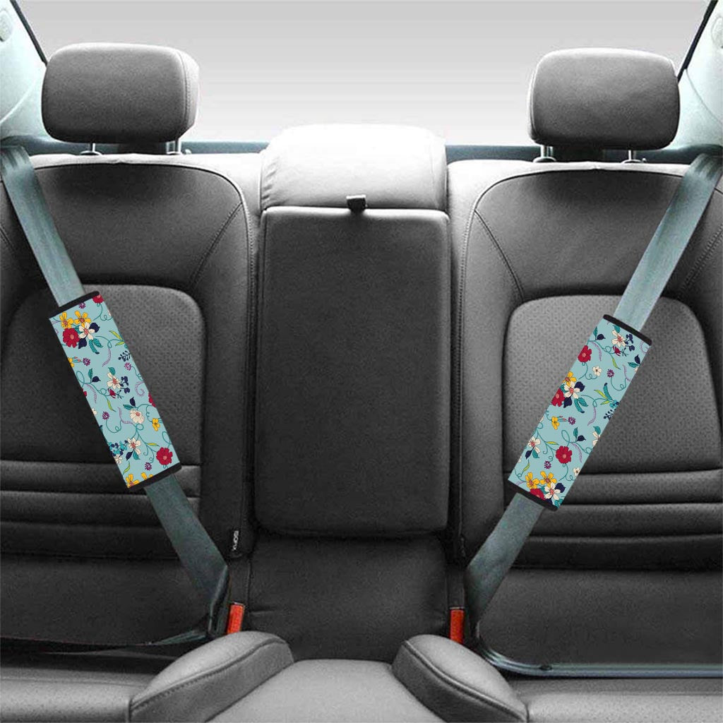 Floral Flower Print Seat Belt Cover-grizzshop