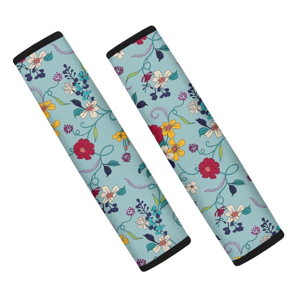 Floral Flower Print Seat Belt Cover-grizzshop