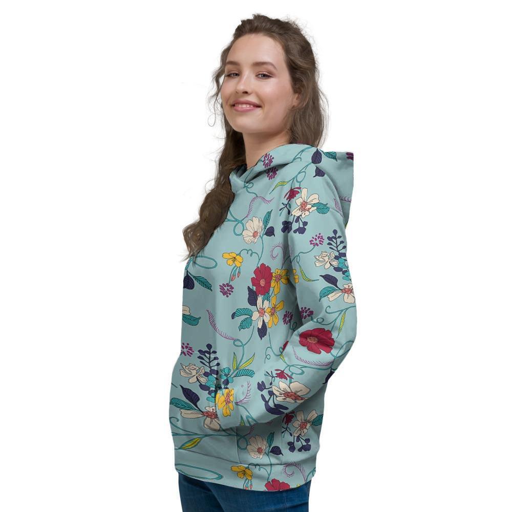 Floral Flower Print Women's Hoodie-grizzshop