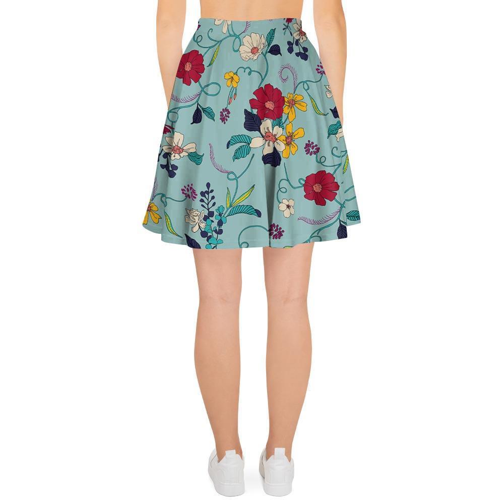 Floral Flower Print Women's Skirt-grizzshop