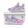 Floral Flower Rose Pansy Print Pattern White Athletic Shoes-grizzshop