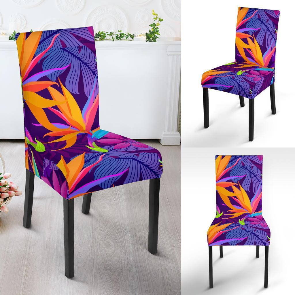 Floral Hawaiian Tropical Palm Leaves Pattern Print Chair Cover-grizzshop