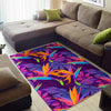 Floral Hawaiian Tropical Palm Leaves Pattern Print Floor Mat-grizzshop