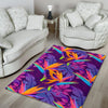 Floral Hawaiian Tropical Palm Leaves Pattern Print Floor Mat-grizzshop