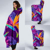 Floral Hawaiian Tropical Palm Leaves Pattern Print Hooded Blanket-grizzshop