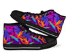 Floral Hawaiian Tropical Palm Leaves Pattern Print Men Women's High Top Shoes-grizzshop