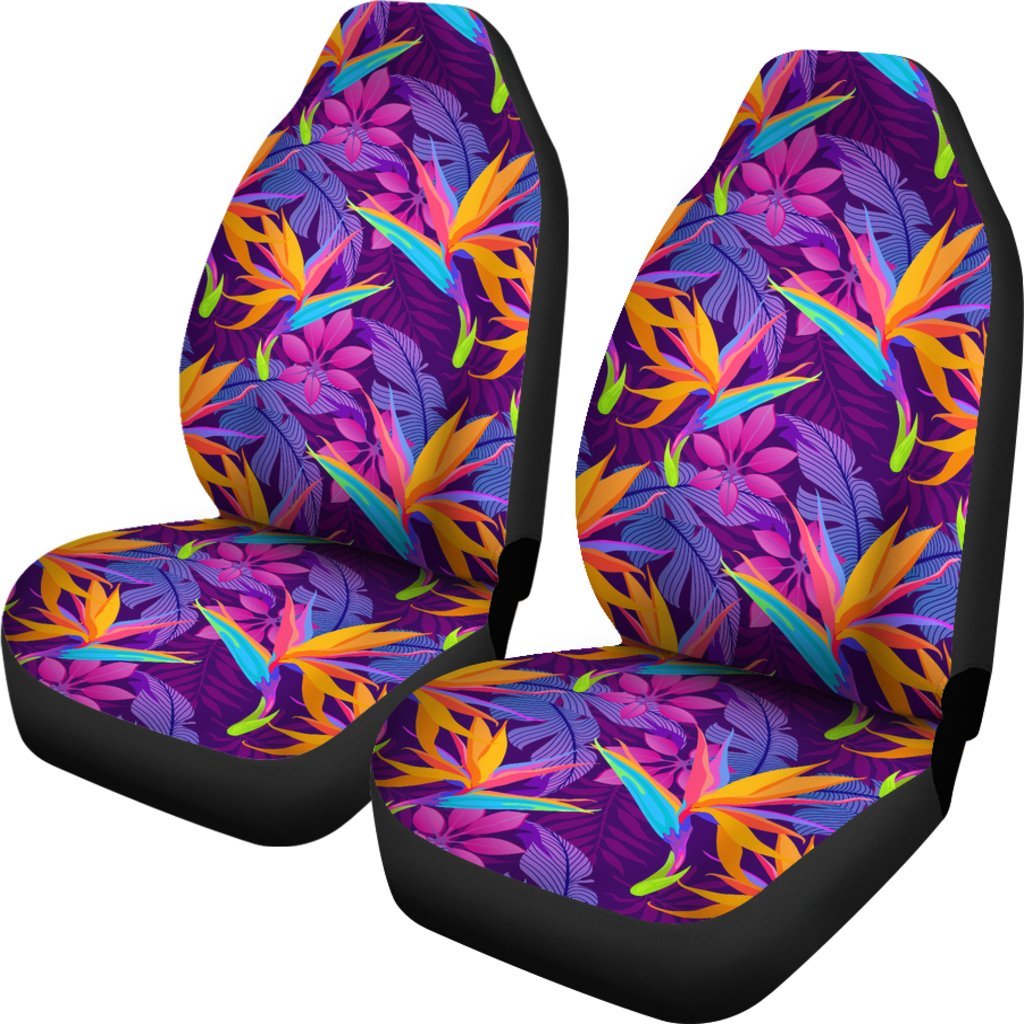 Floral Hawaiian Tropical Palm Leaves Pattern Print Universal Fit Car Seat Cover-grizzshop