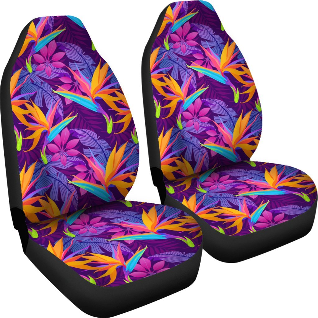 Floral Hawaiian Tropical Palm Leaves Pattern Print Universal Fit Car Seat Cover-grizzshop