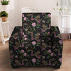 Floral Janpanese Dragon Print Armchair Cover-grizzshop