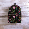 Floral Janpanese Dragon Print Backpack-grizzshop