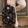 Floral Janpanese Dragon Print Backpack-grizzshop