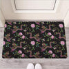 Floral Janpanese Dragon Print Door Mat-grizzshop