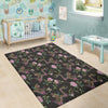 Floral Janpanese Dragon Print Floor Mat-grizzshop