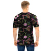 Floral Janpanese Dragon Print Men T Shirt-grizzshop