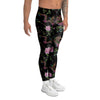 Floral Janpanese Dragon Print Men's Leggings-grizzshop