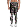 Floral Janpanese Dragon Print Men's Leggings-grizzshop