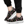 Floral Janpanese Dragon Print Men's Sneakers-grizzshop