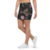 Floral Janpanese Dragon Print Mini Skirt-grizzshop