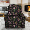 Floral Janpanese Dragon Print Recliner Cover-grizzshop