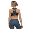 Floral Janpanese Dragon Print Sports Bra-grizzshop