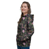 Floral Janpanese Dragon Print Women's Hoodie-grizzshop