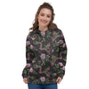 Floral Janpanese Dragon Print Women's Hoodie-grizzshop