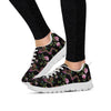 Floral Janpanese Dragon Print Women's Sneakers-grizzshop