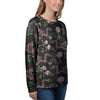 Floral Janpanese Dragon Print Women's Sweatshirt-grizzshop