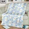 Floral Kitten Cat Pattern Print Blanket-grizzshop