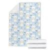 Floral Kitten Cat Pattern Print Blanket-grizzshop