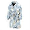 Floral Kitten Cat Pattern Print Men Long Robe-grizzshop