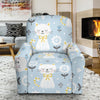 Floral Kitten Cat Pattern Print Recliner Cover-grizzshop