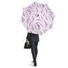 Floral Lavender Pattern Print Automatic Foldable Umbrella-grizzshop