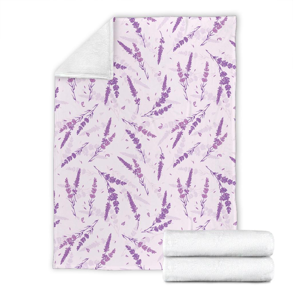 Floral Lavender Pattern Print Blanket-grizzshop