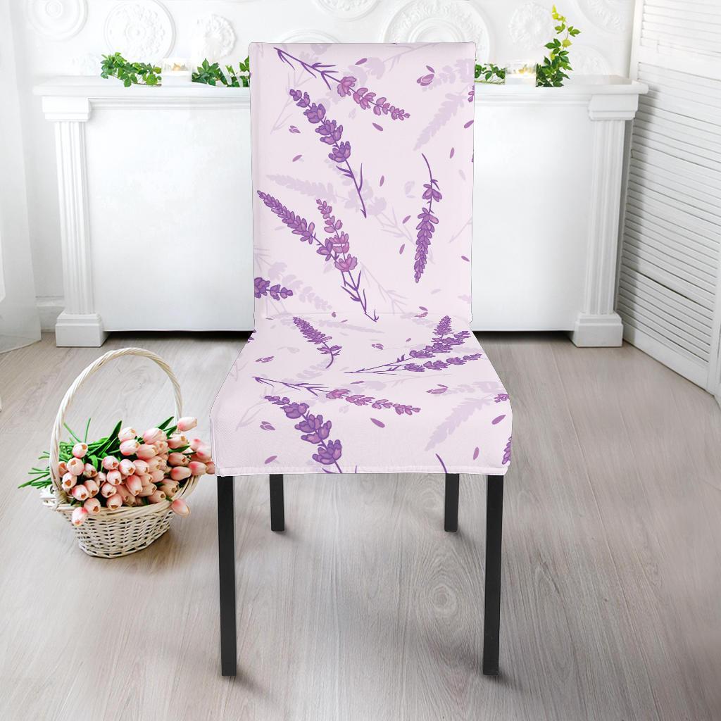 Floral Lavender Pattern Print Chair Cover-grizzshop