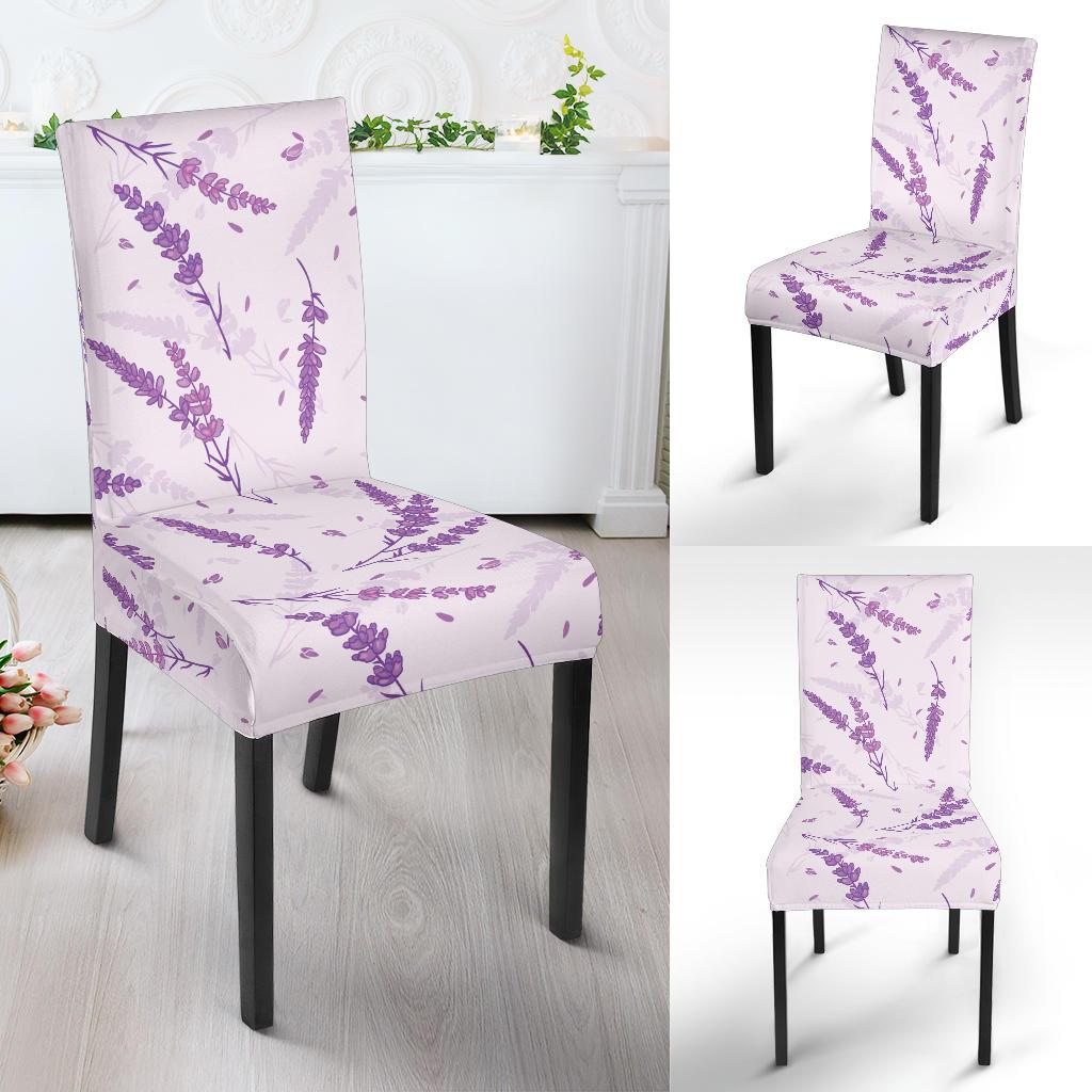 Floral Lavender Pattern Print Chair Cover-grizzshop