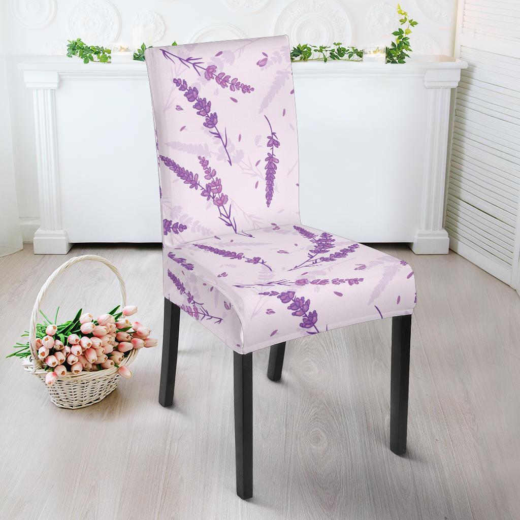 Floral Lavender Pattern Print Chair Cover-grizzshop