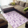 Floral Lavender Pattern Print Floor Mat-grizzshop