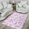 Floral Lavender Pattern Print Floor Mat-grizzshop