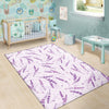 Floral Lavender Pattern Print Floor Mat-grizzshop