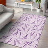 Floral Lavender Pattern Print Floor Mat-grizzshop