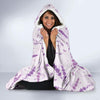 Floral Lavender Pattern Print Hooded Blanket-grizzshop