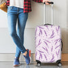 Floral Lavender Pattern Print Luggage Cover Protector-grizzshop