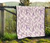 Floral Lavender Pattern Print Quilt-grizzshop