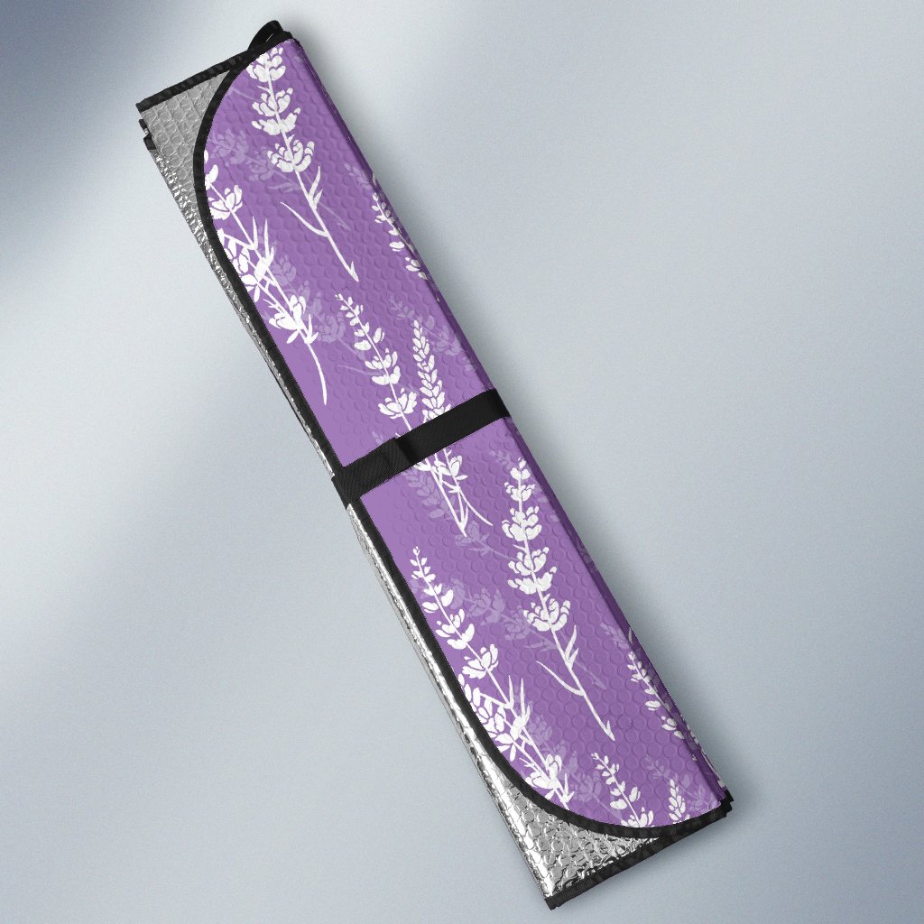 Floral Lavender Print Pattern Car Sun Shade-grizzshop