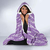 Floral Lavender Print Pattern Hooded Blanket-grizzshop